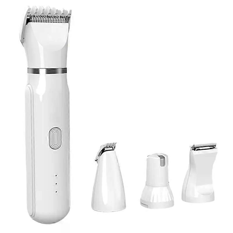 4-In-1 Pet Grooming And Care Set 4Different Blades Dog And Cat Hair Shaver Low Noise Pets Clippers Rechargeable Cordless