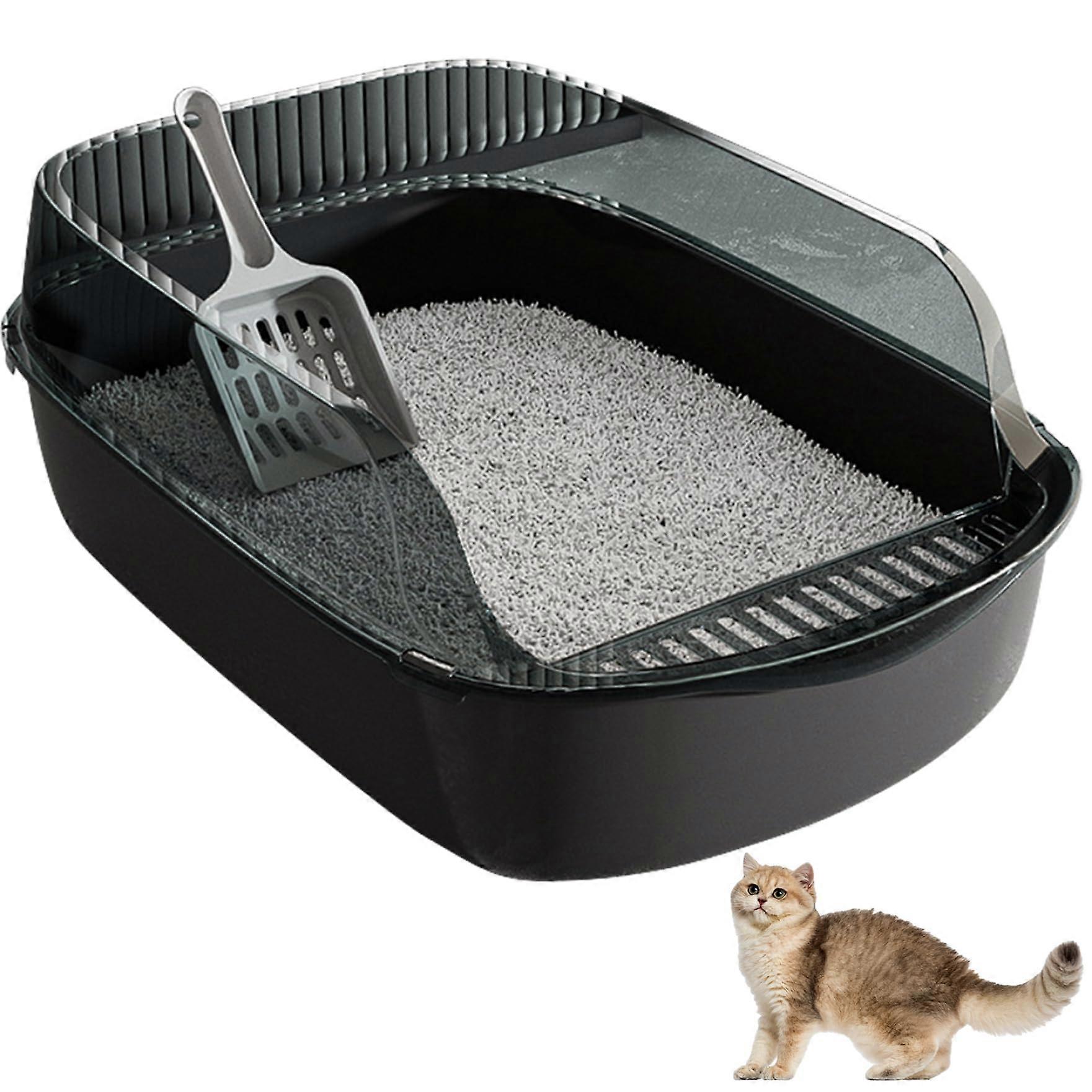 Large Cat Garbage Tray 12L PP Incision Deep Trash Bin for Easy Disposal and Cleaning