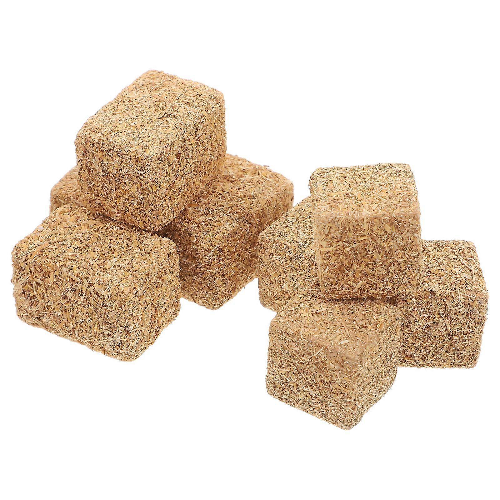 8pcs Mini Hay Bales Small Decorative Hay Table Decoration Rustic Mini Farm Haystack