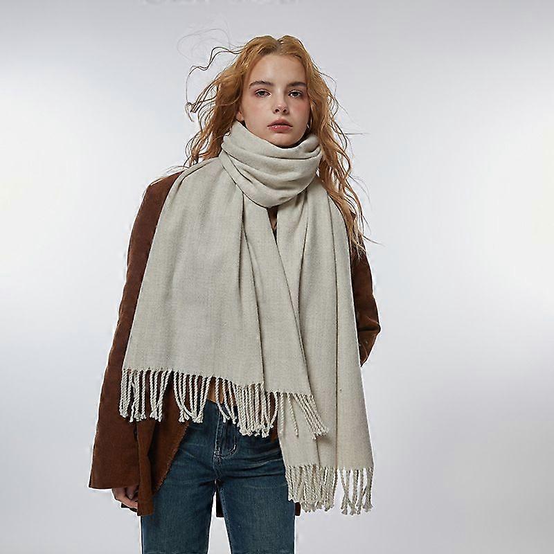 Solid color scarf, simple winter outerwear, soft waxy shawl, warm scarf