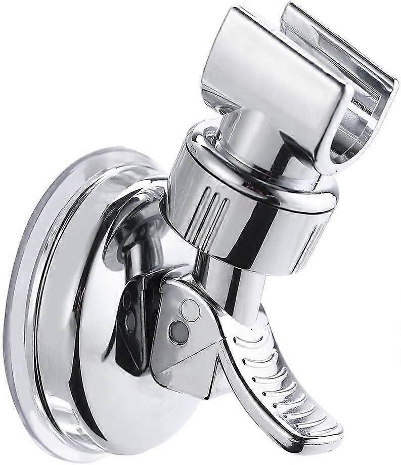 Suction Cup Adjustable Bathroom Shower Head Fixed Base Without Punching - Full Electroplating