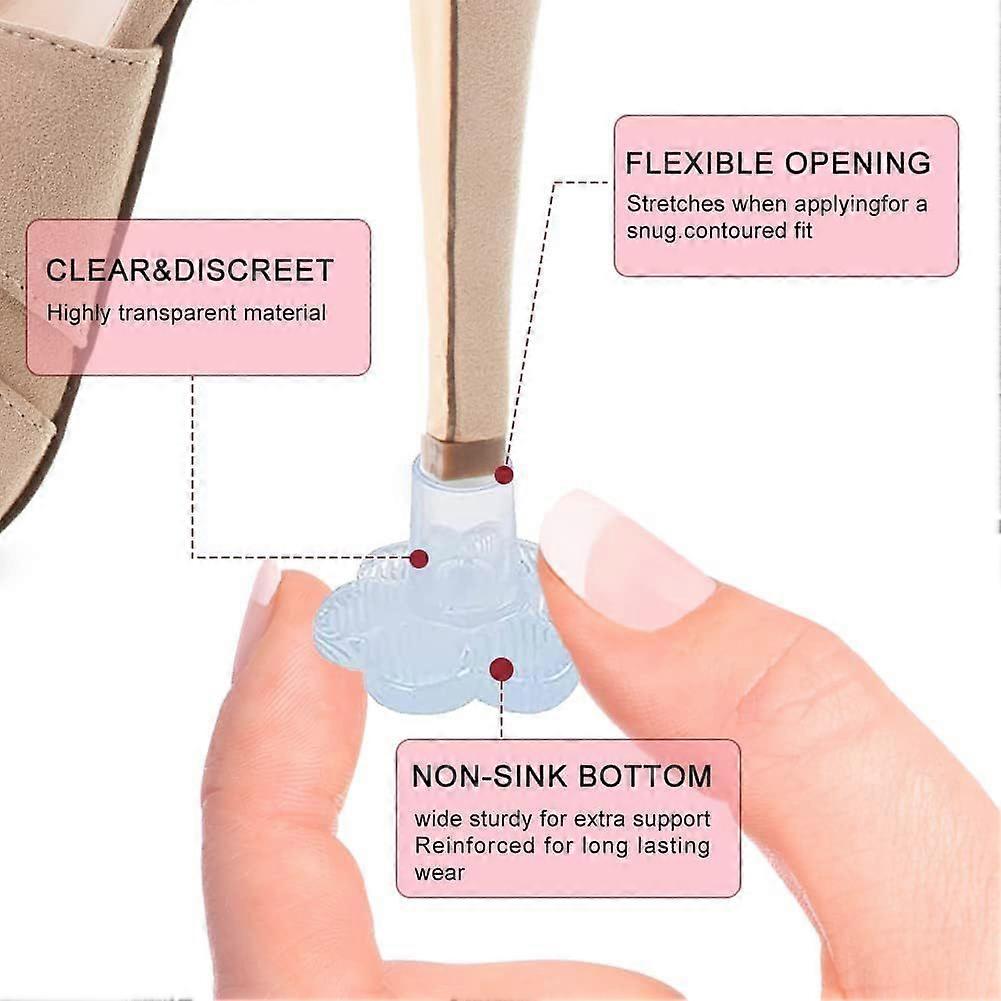 Copritacco Trasparenti Per Scarpe Con Tacco Alto - Set Salvatacco Antiscivolo Per Matrimoni Ed Eventi - Foto 5