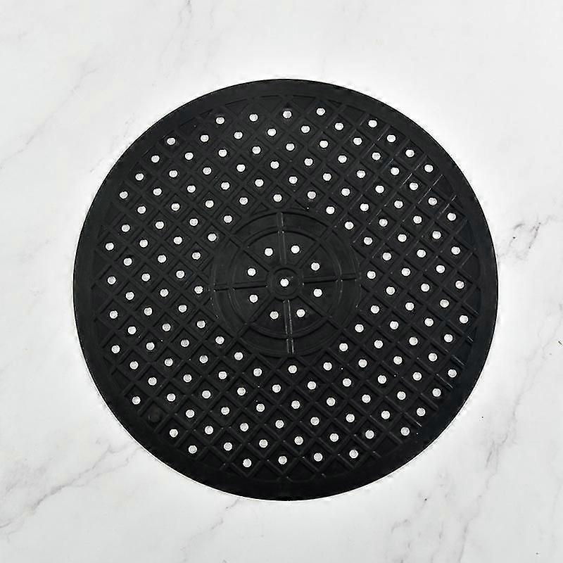 Sink Protector Mat Soft Rubber Sink Mat Anti Slip Home Heat Insulation Drying Protector Quick Drain(black,size:round)