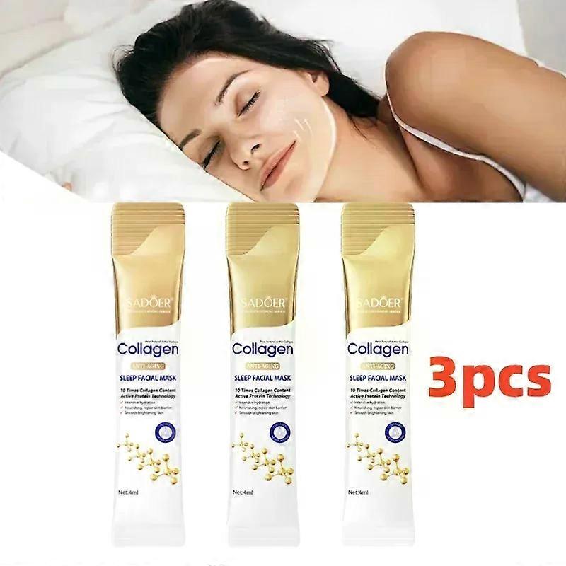 Shibingsheng Collagen Sleeping Facial Masks Face skincare Moisturizing Brightening Firming Hydrating Face Mask Facial Skin Care 3/10/20/30pcs