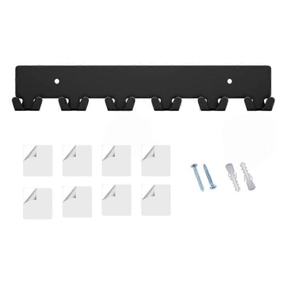 YH015-1 1 Set Key Holder Wall Mount Metal Rack 6 Double Prong Hooks Hallway Key Organizer Hanger