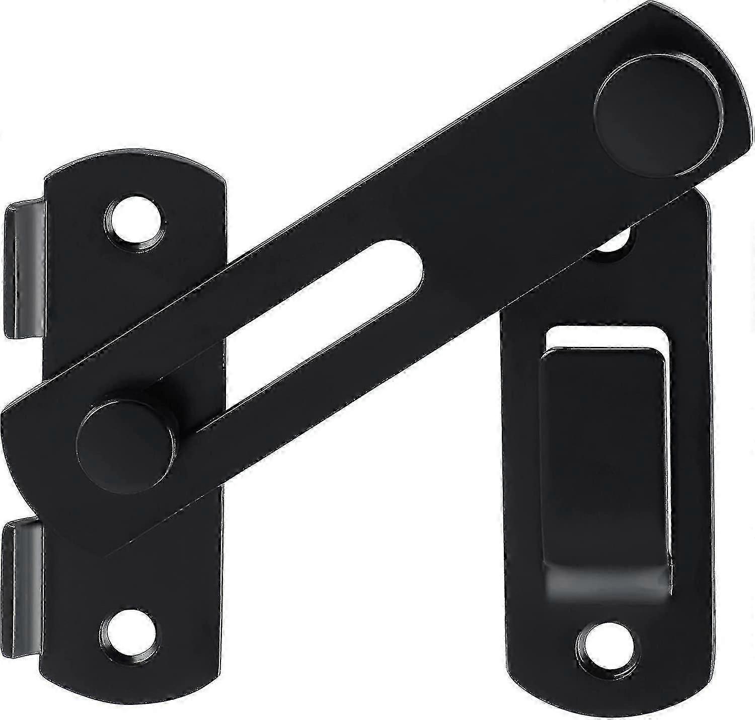 قفل البوابة السميكة مزلاج الباب الأسود الباب الصغير الترباس انزلاق قفل الباب للبوابات الخشبية حديقة الباب الداخلي الفولاذ المقاوم للصدأ ، EMS9500-bP2025050901031