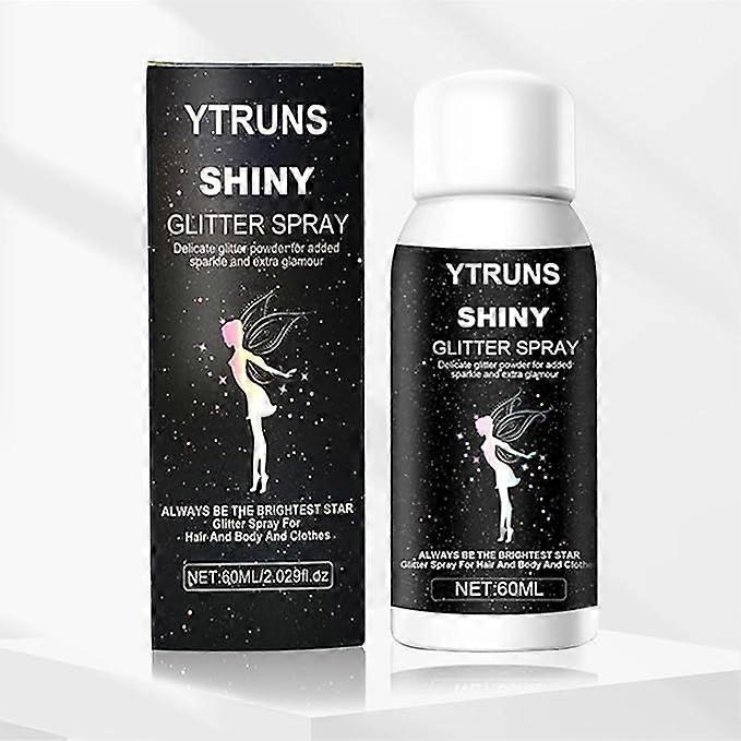 1PC spray scintillant pour les cheveux et le corps, laque pour cheveux pour vêtements, spray scintillant pour le corps longue durée spray paillettes argentées spray pour cheveux adapté à la scène, festival rave