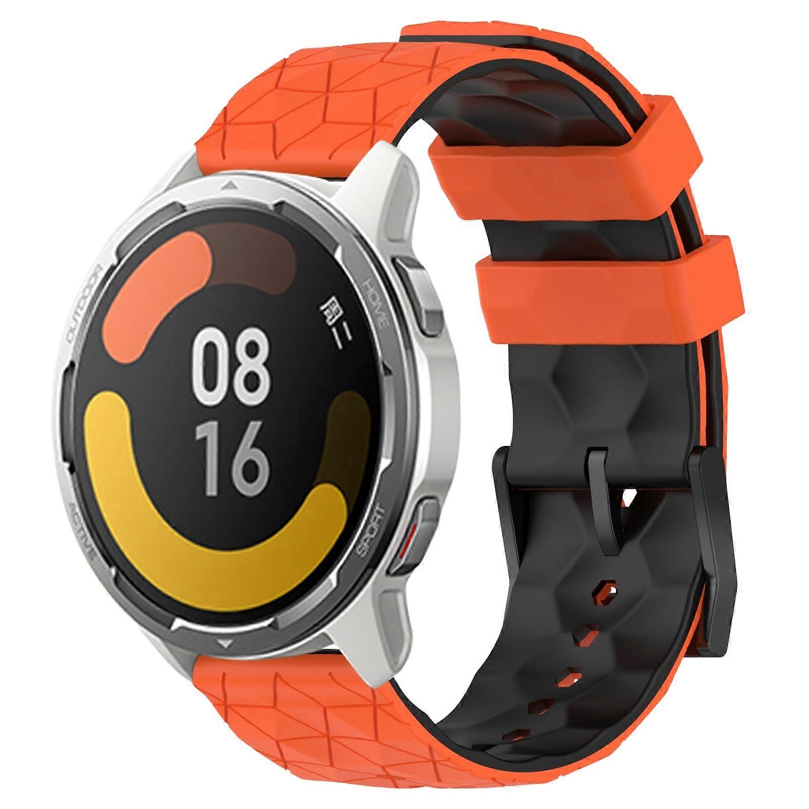 For Xiaomi MI Watch Color 2 22mm Football Pattern Two-Color Silicone Watch Band