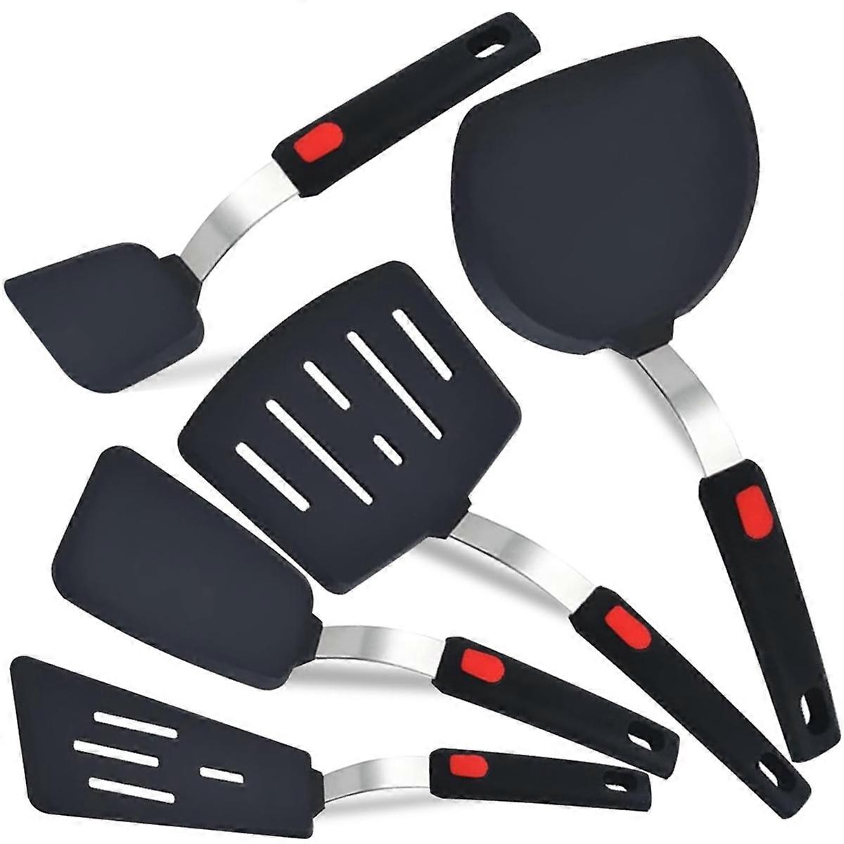 Silicone Spatula, 5-Pack Spatulas Silicone Set for Nonstick Cookware