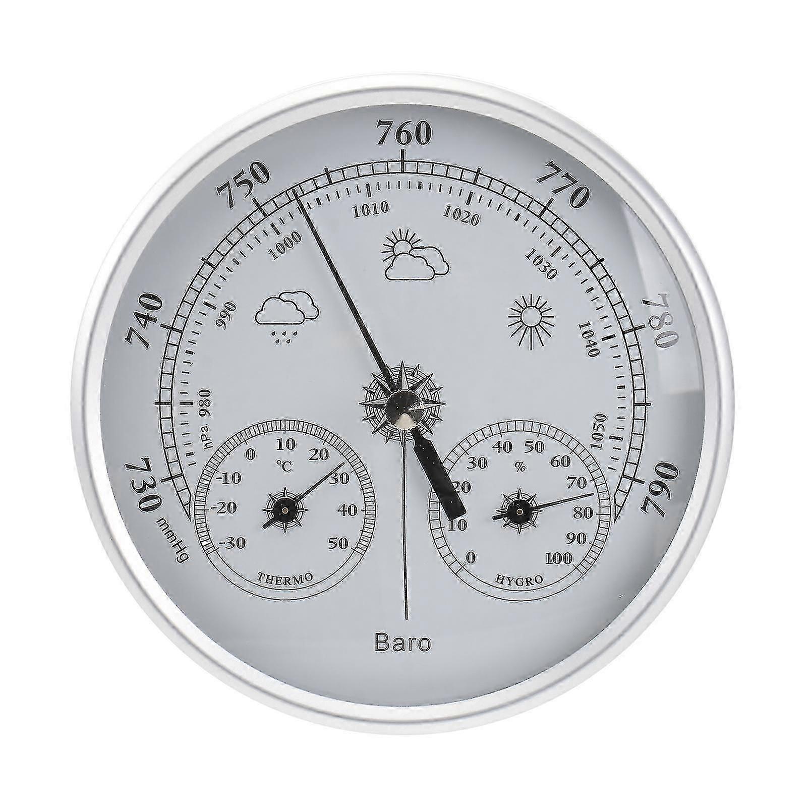 3 In 1 Dial Type Weather Station Barometer Thermometer Hygrometer Barometric Pressure Temperature Humidity-FCY lucky