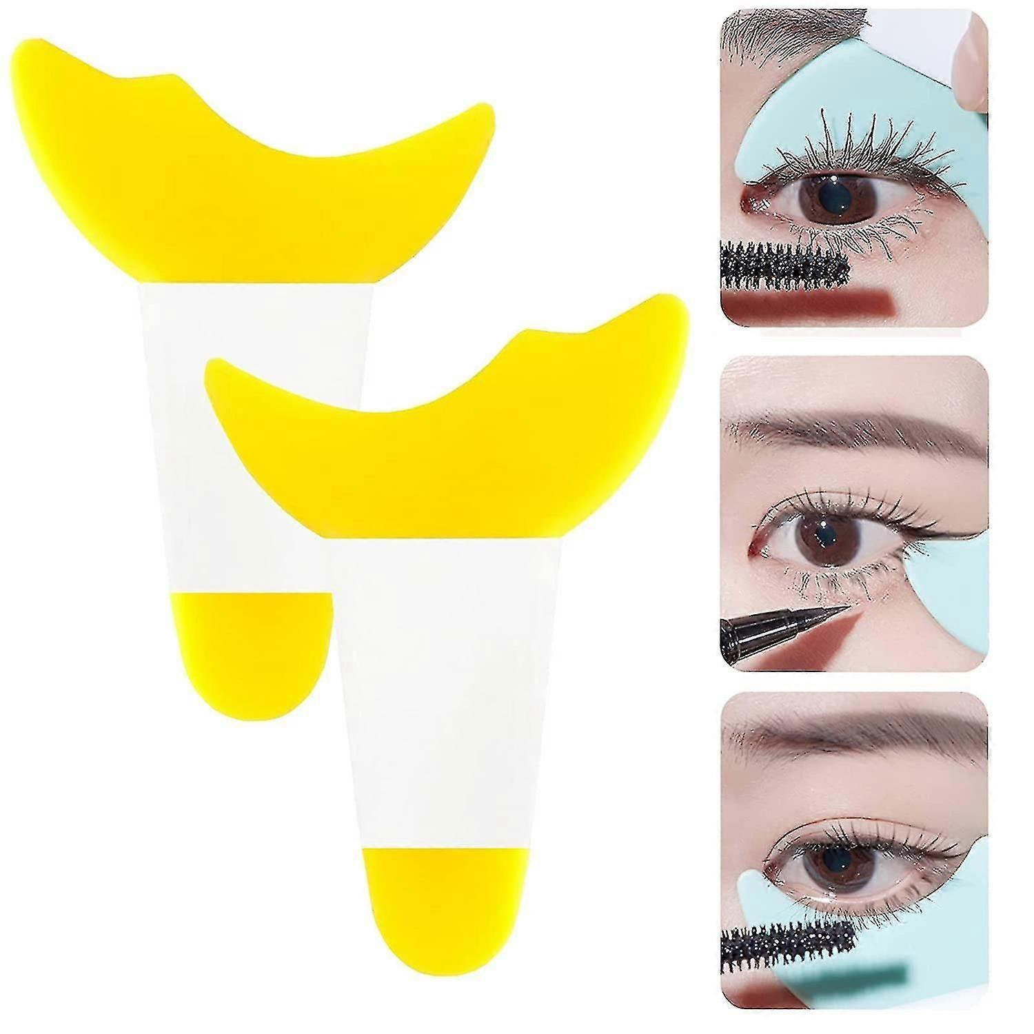 2pcs Mascara Shield Applicator Guard Tool 3 In 1 Eyelash, Eyeshadow, Eyeliner Makeup Tool For Beginners