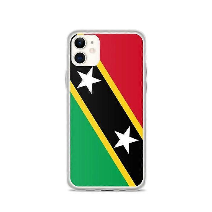 Phone Case – Saint Kitts and Nevis Flag – Compatible with iPhone 11 – Soft Case – Durable and Shockproof – Pixelforma