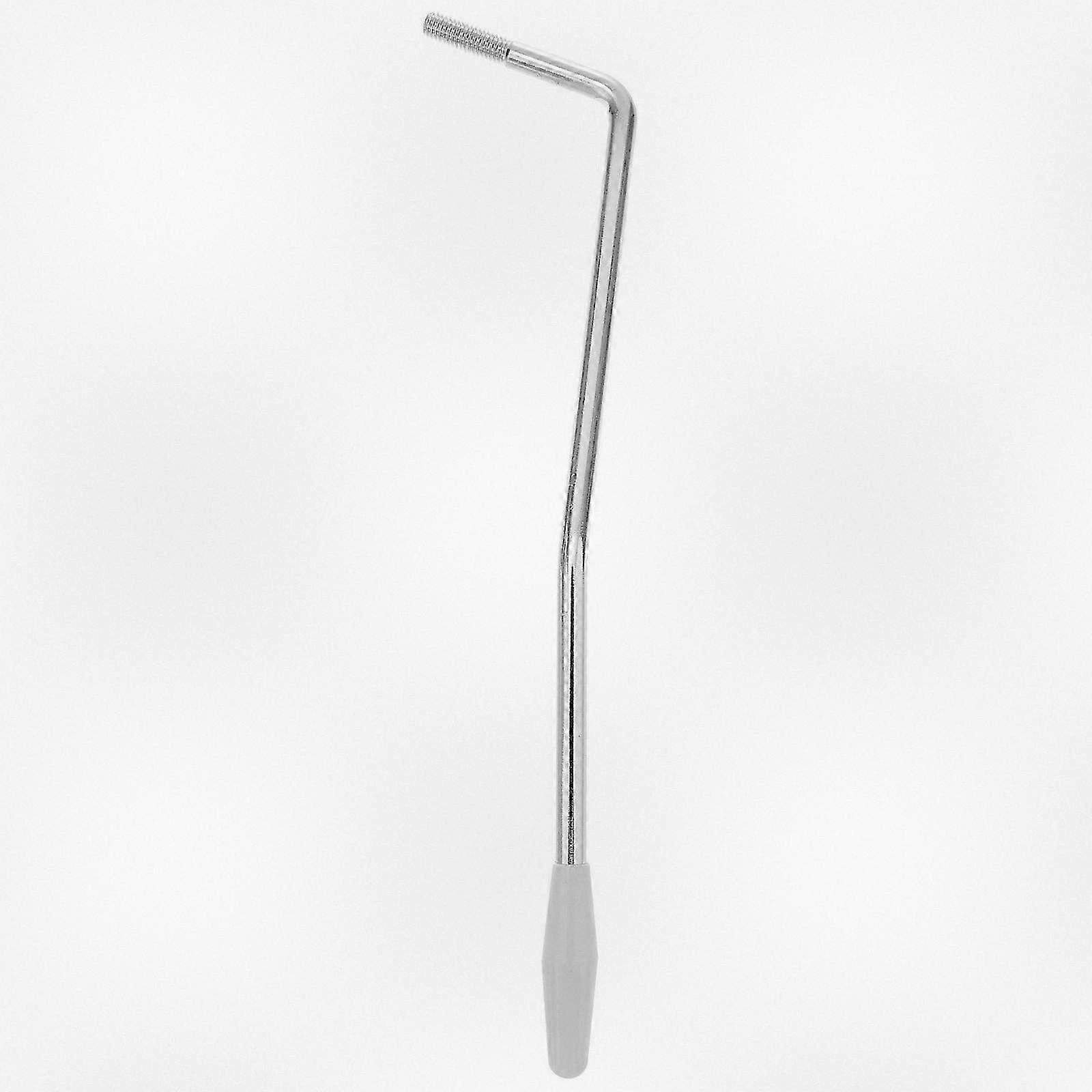 5.0mm Thread Tremolo Arm with White Rocker Cover for Electric Guitars - Compatible with Various Brands, Silver Finish