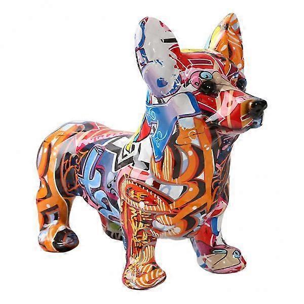 2-3 of pack Dog Statue Sculpture Gifts Resin Crafts Corgi Statues for Birthday