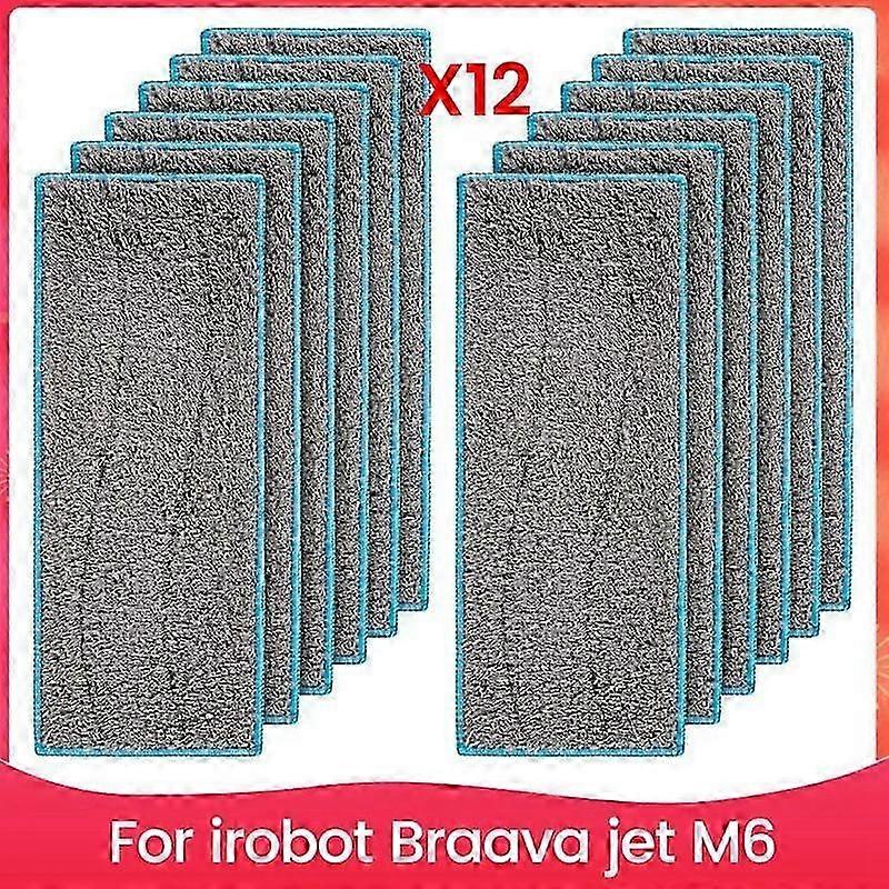 12PCS Mop Wet Cloth Kit for Jet M6 Sweeping Robot Accessories Replacement Cleaning Cloth-JG