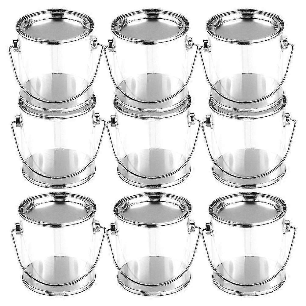 12pcs Reusable Jar Cookie Tea Jar With Handle Transparent Holder Storage Jar Small Candy Container