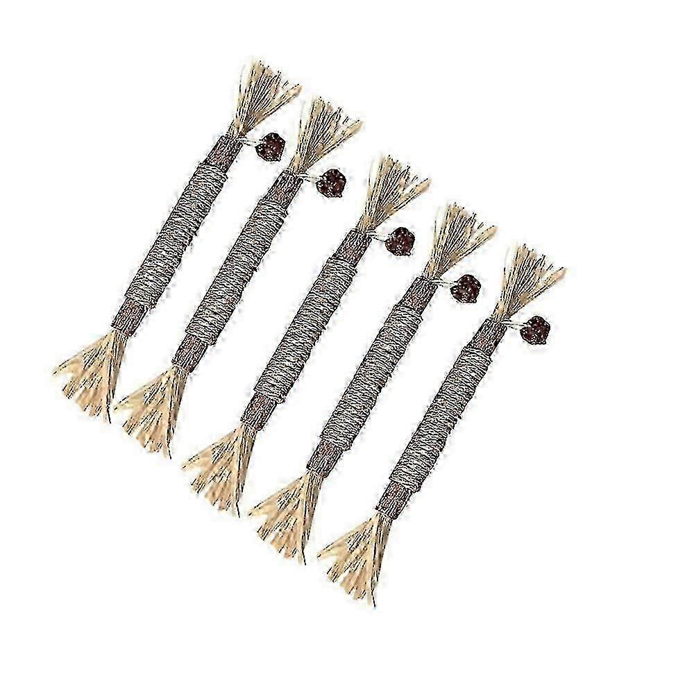 Lot de 5 à 10 jouets pour chat Silvervine Chew Stick, friandises pour chaton, jouet à l'herbe à chat, jouets pour nettoyer les dents