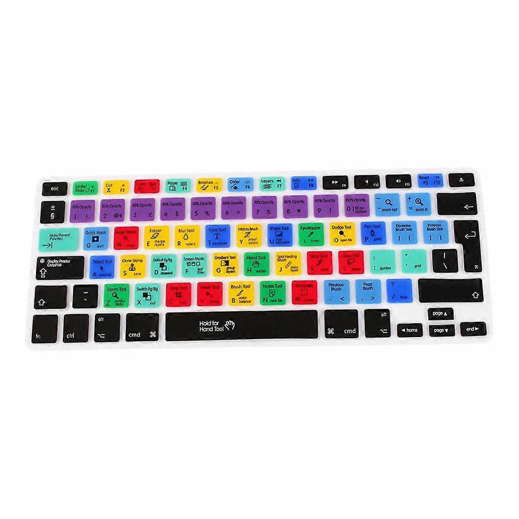 European Version for Adobe for Photoshop Functional Hotkey Shortcuts Shortcut Keys Keyboard Protector Keyboard Cover Black