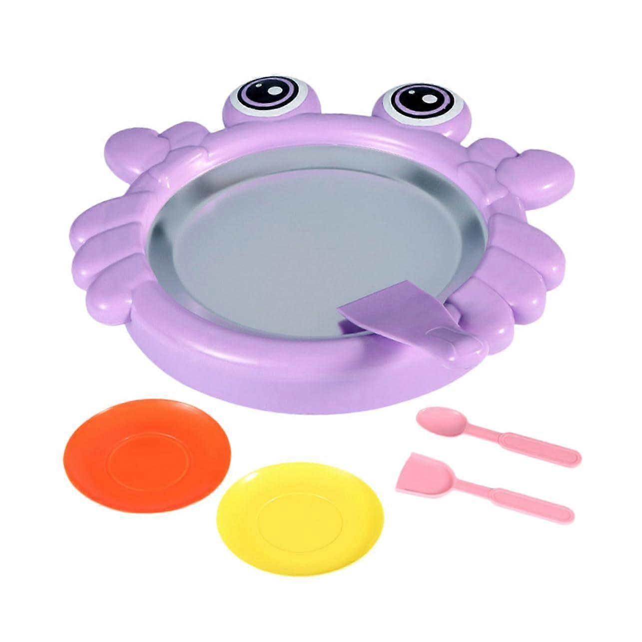 Fried Yoghurt Machine Set with Ice Cream Maker, Plates for Homemade Frozen Treats, Compact Size