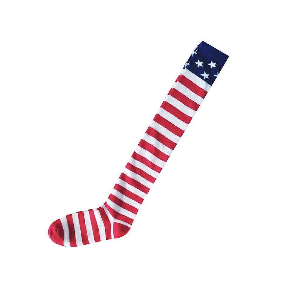 Flag Patterned Long Socks, Durable and Flexible for Casual Wear
