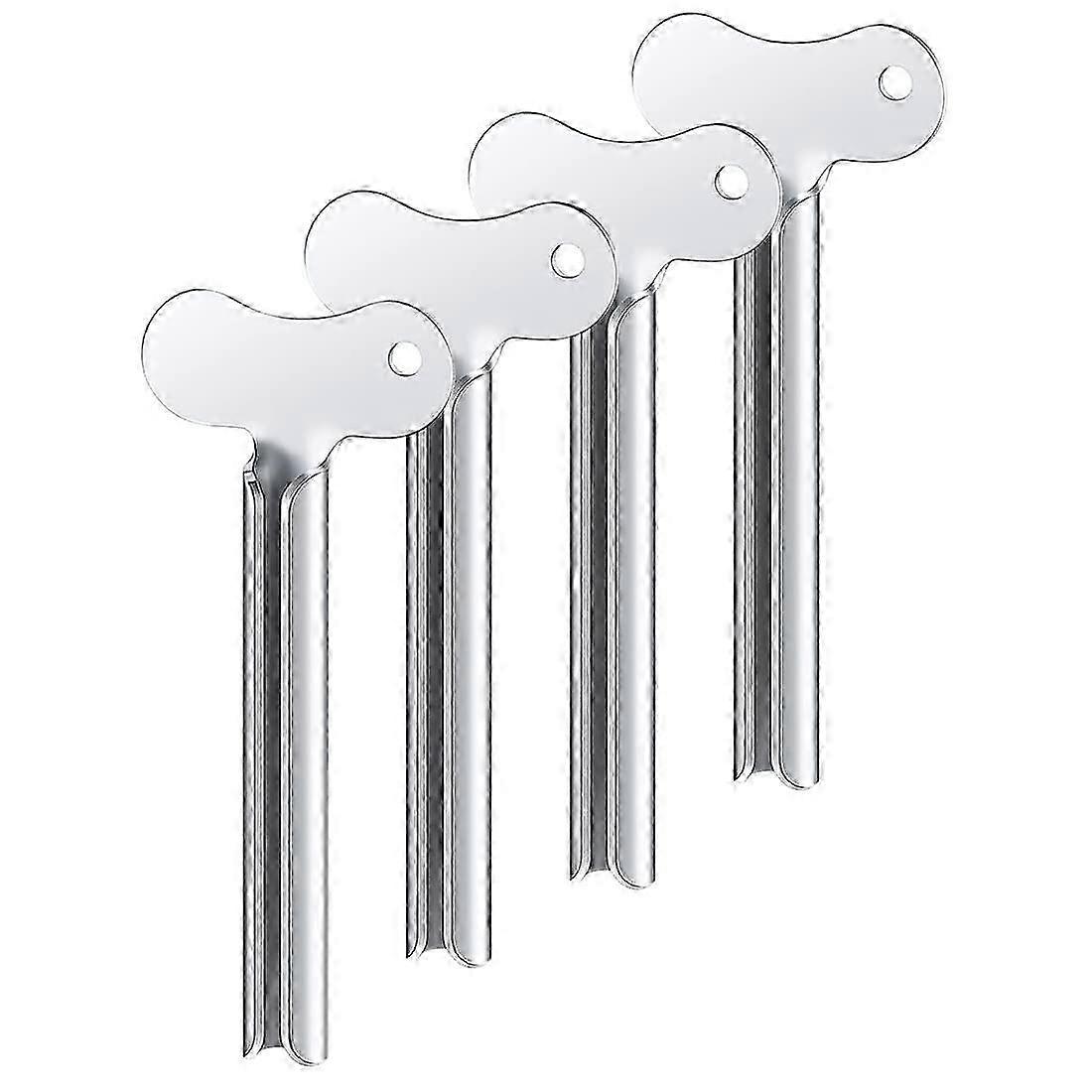 4-piece stainless steel handle press for toothpaste, glue, various pastes, and hairdressing tools