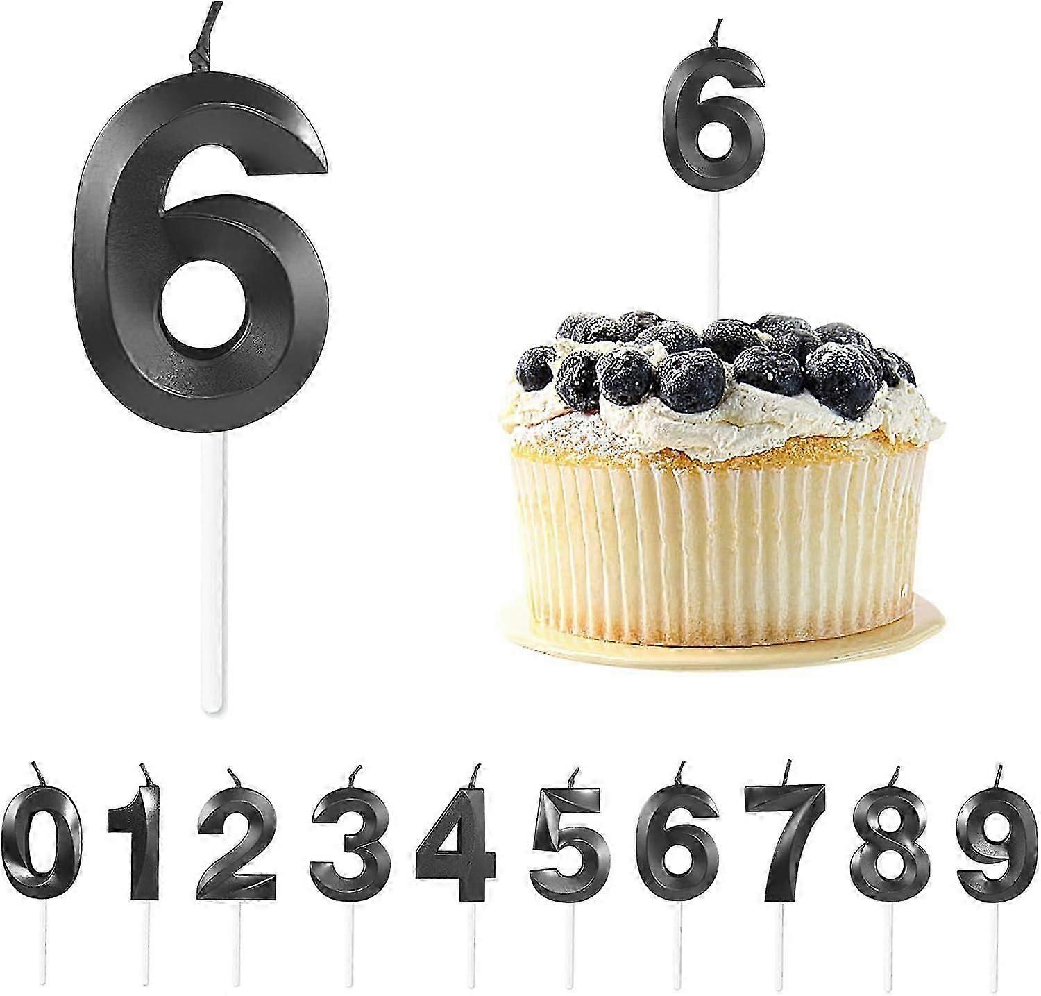 Numero kynttilät musta, hyvää syntymäpäivää kynttilän numero syntymäpäivä numero kynttilät kakku kynttilät tytöille pojat lapset aikuiset
