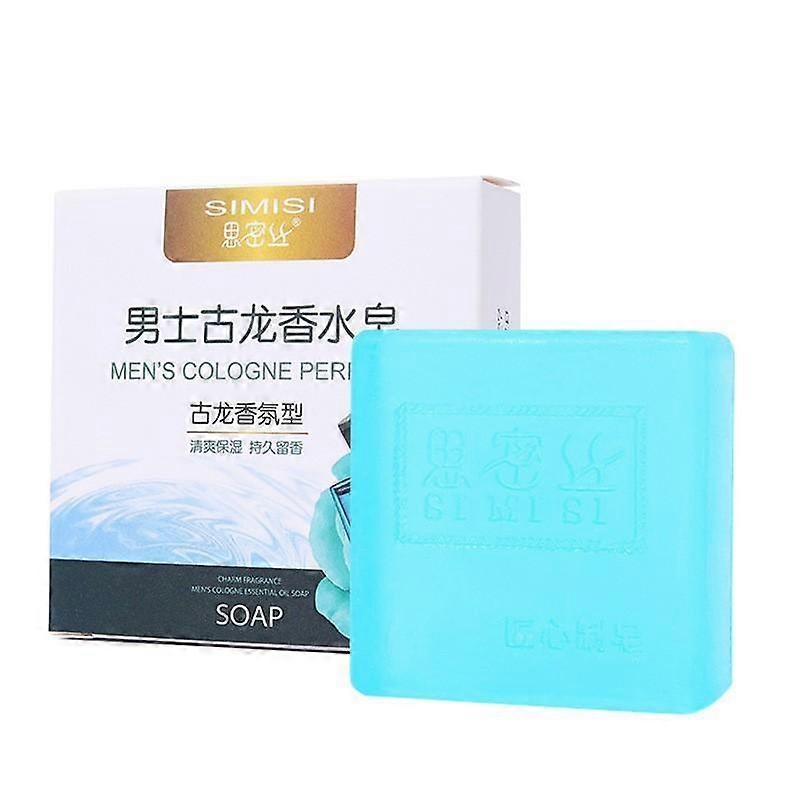 Men's Cologne Soap with Foaming Mesh Handmade Soap Anti-Acne Soap Oil Control Pores Shrink Blackhead Removal Oil Gentle Cleansing Handmade Soap