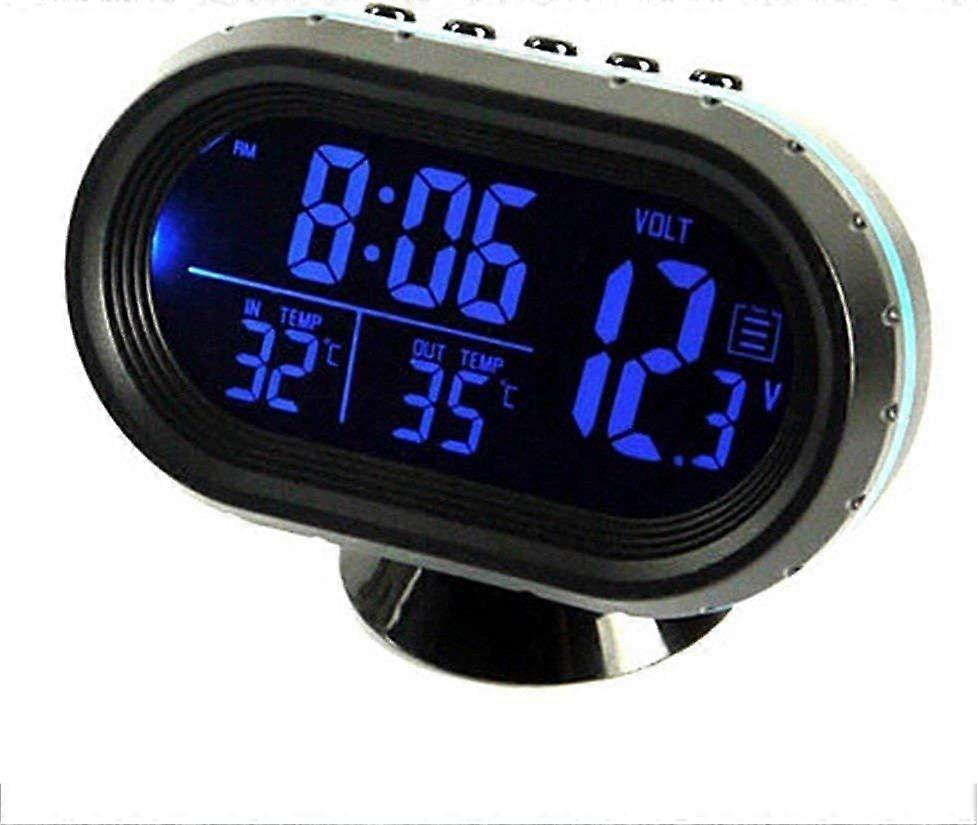 2-24V Multifunction LCD Electronic Car Thermometer Temperature Alarm Clock