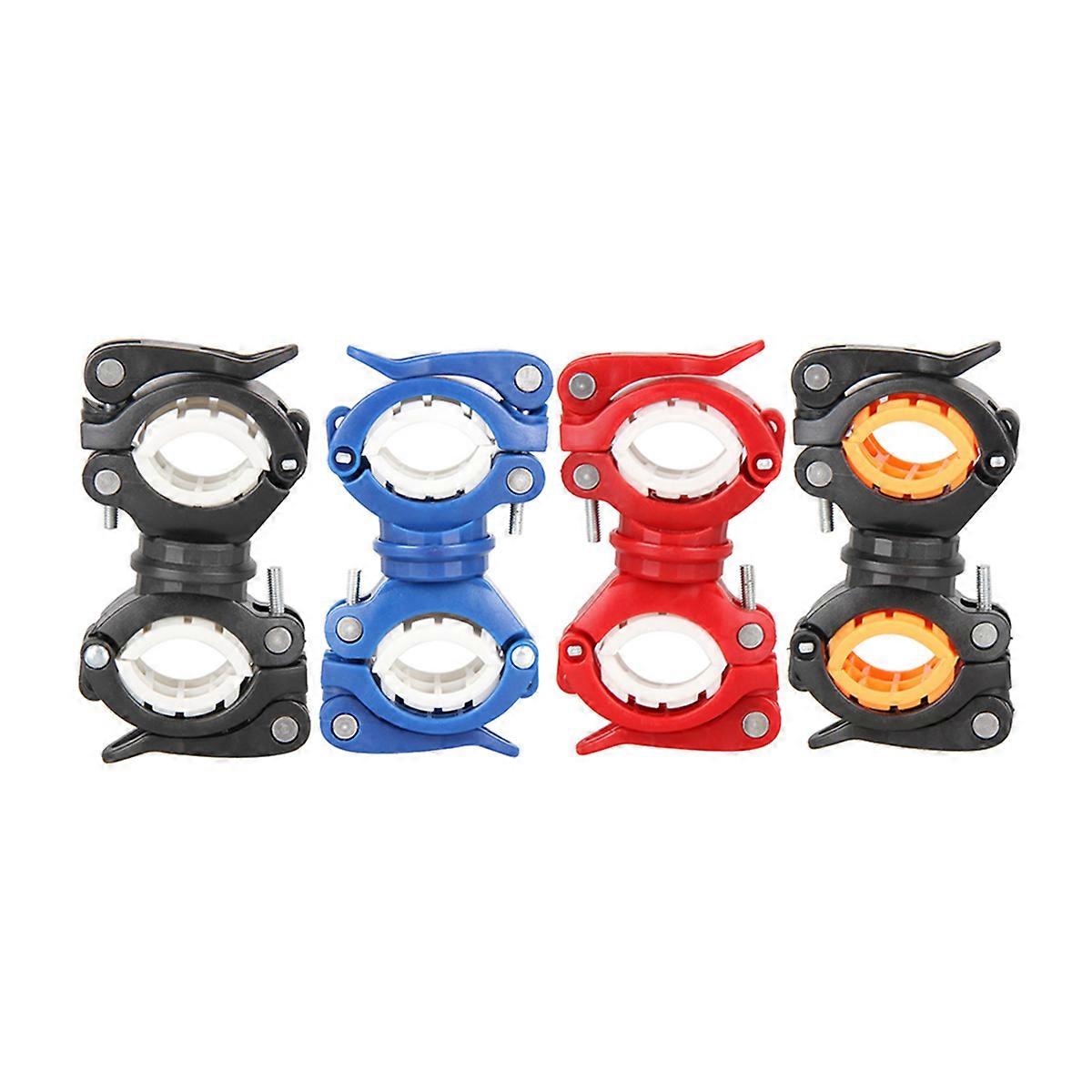 360° Rotating Flashlight Mount for Bicycle Handlebars, Durable Quick Release Clamp with Anti Skid Pad Design, Universal Cycling Light Holder