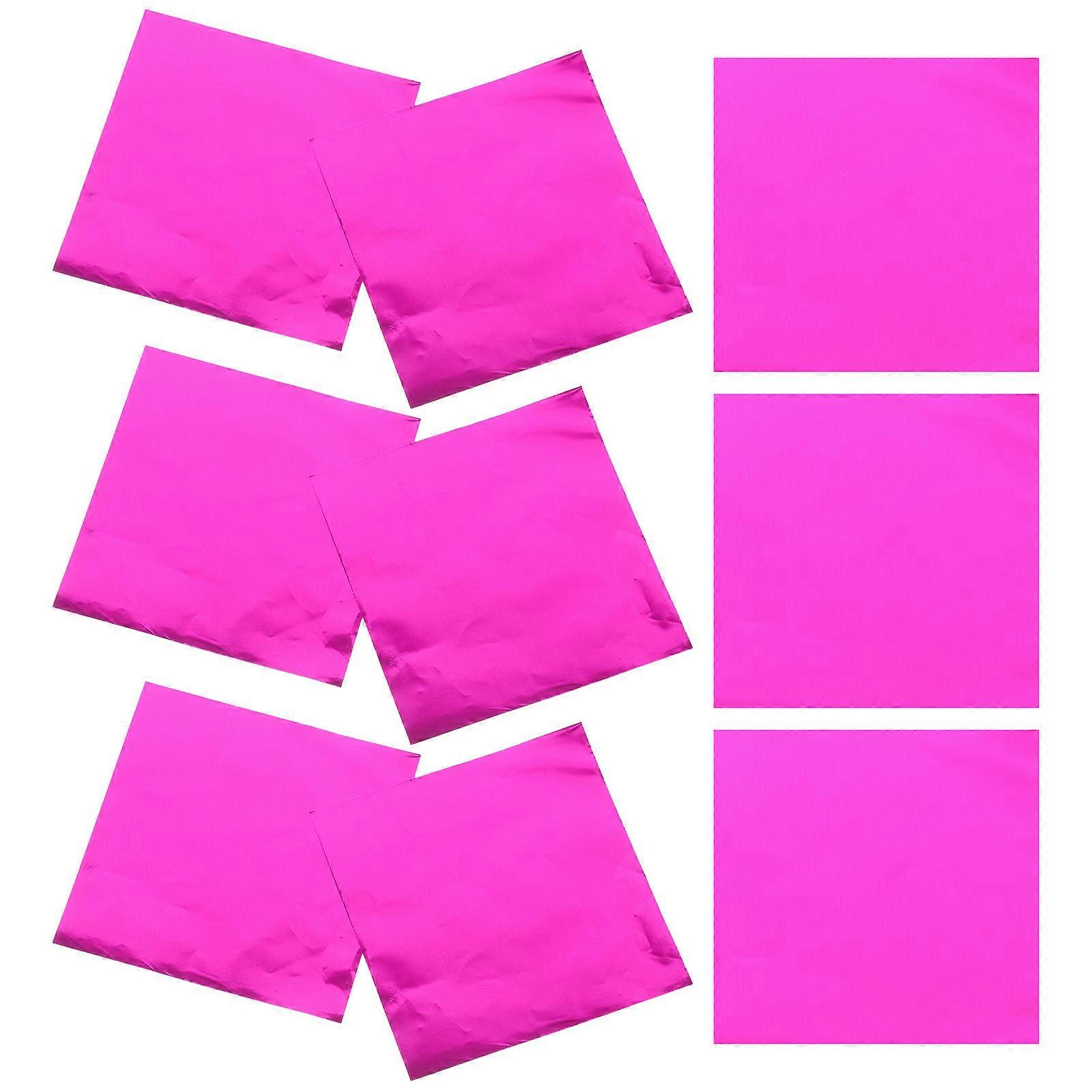 Foil Sheets for Chocolate Tea Foil Wrappers Rosy for Preservation of Freshness 200Pcs