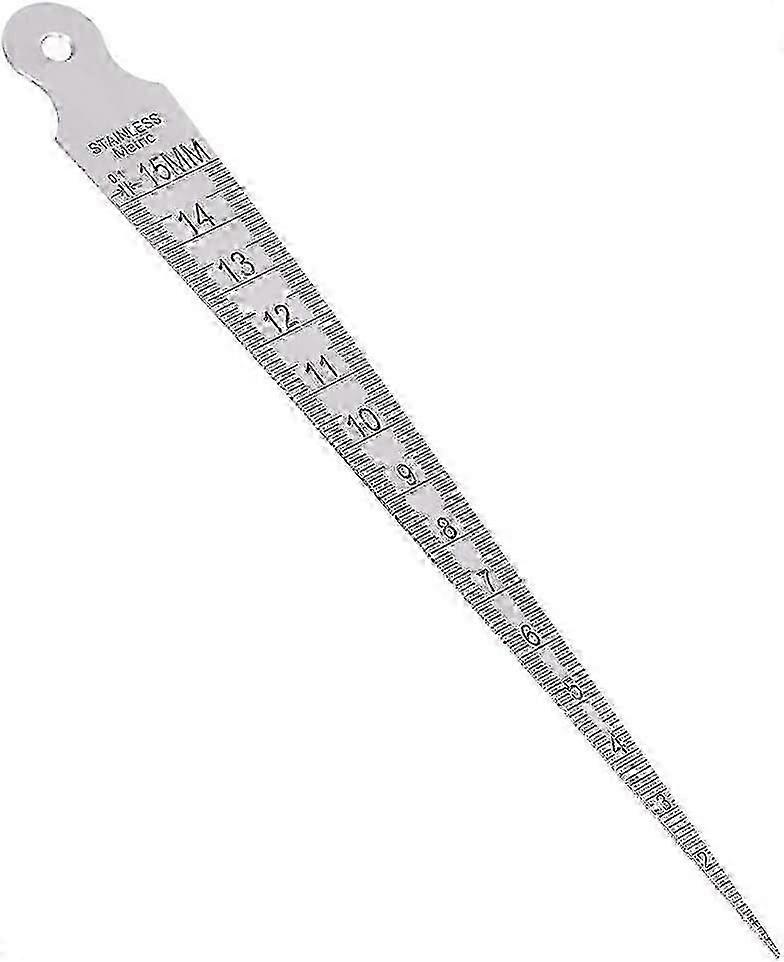 1-15mm Stainless Steel Ruler Welding Inspection Taper Gauge Metric Imperial Measure Tool