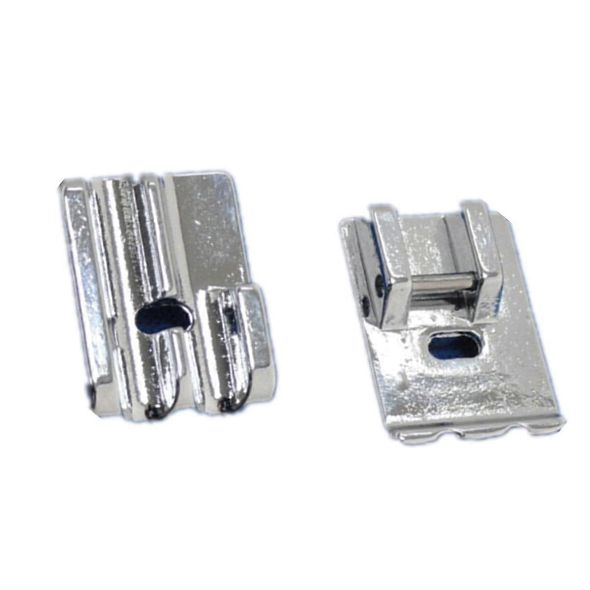 Sewing Machine Piping Presser Foot Sewing Projects Silver 2.10X1.60X0.70CM Sewing 2Pcs