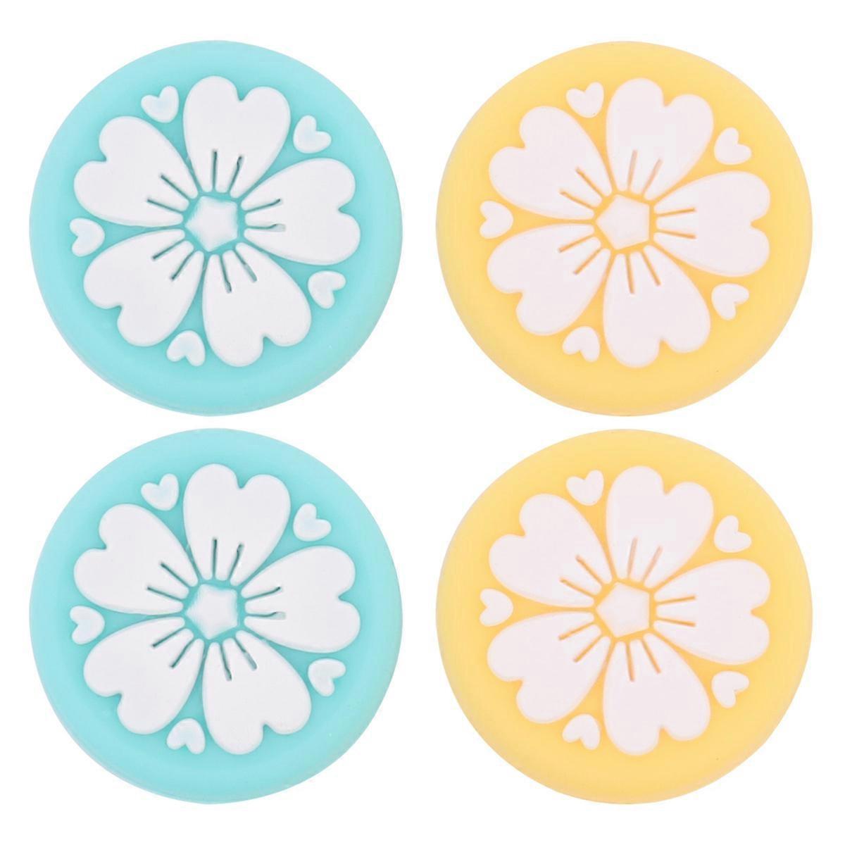 Cute Thumb Grip Caps Game Controller Accessories Prevent Wear and Tear Dust Protection 4Pcs Round Shape
