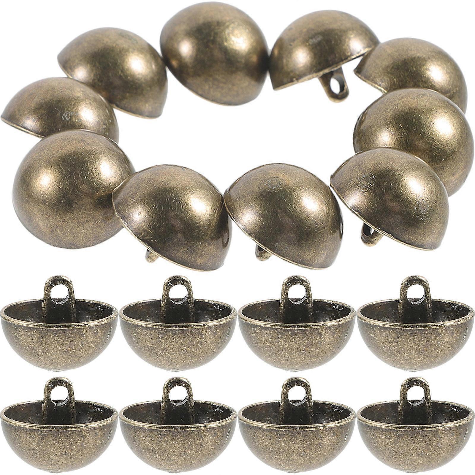 50pcs Vintage Metal Sewing Buttons for Jeans Coats Suits – Durable Decorative Replacement Buttons, Antique Bronze, for DIY Crafting and Clothing