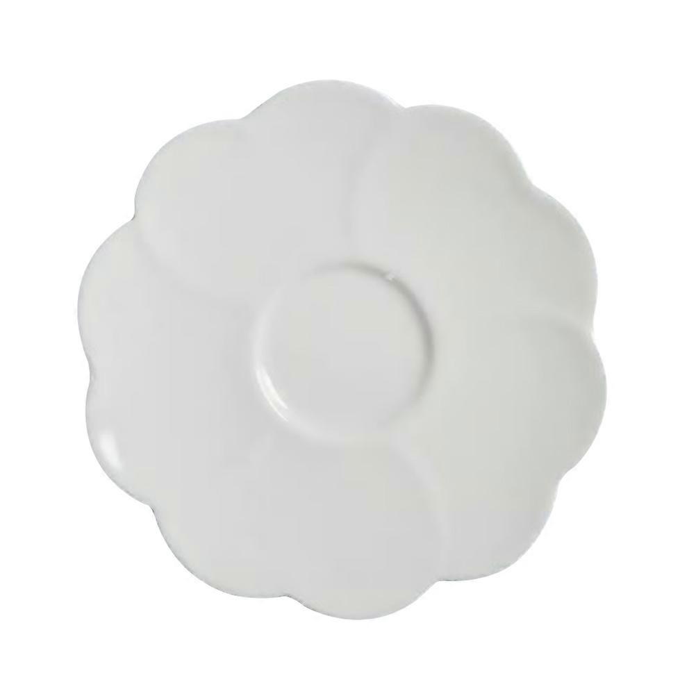 Heat Insulation Cup Mat Tea Cup Coaster Home Use Flower Petal Shape Ceramic 1Pack