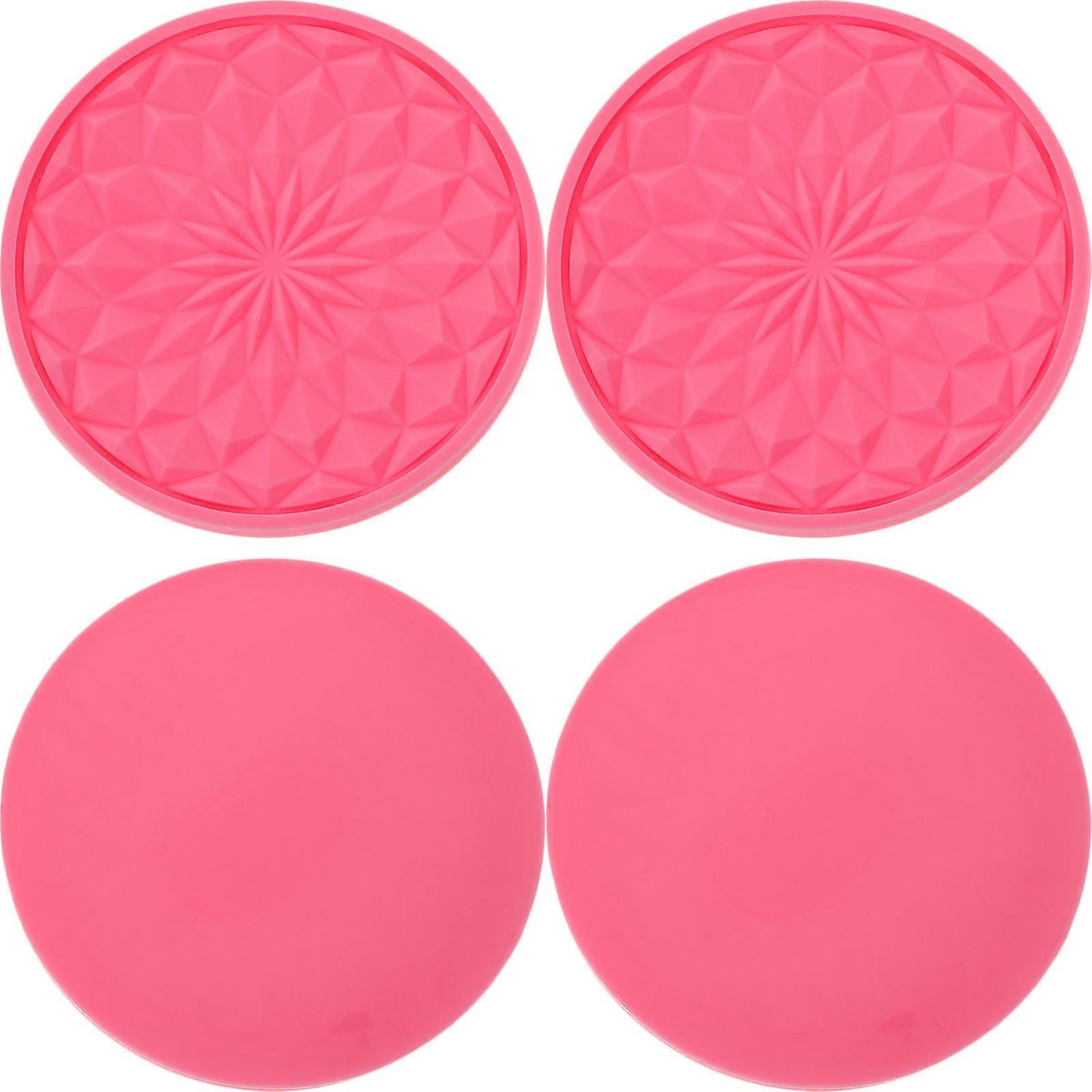 Cup Holder Coasters Pink Square Car Cup Holder Inserts for Car Heat Resistance Anti-Skid 4Pcs