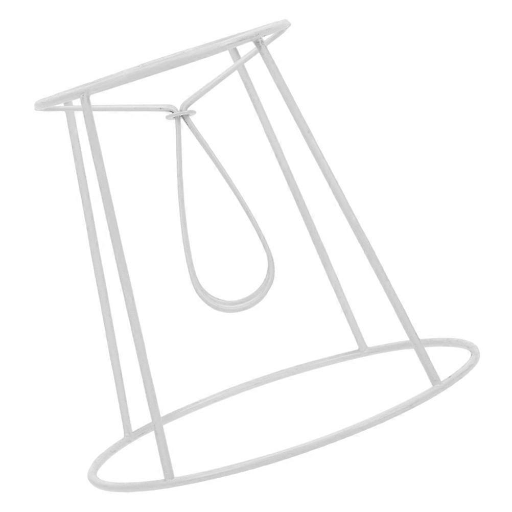 Lamp Holder Diy Lamp Shade Frame E14 Lampshade Holder For Table Lamp And Floor Light White Conical Iron Support 1 Pair