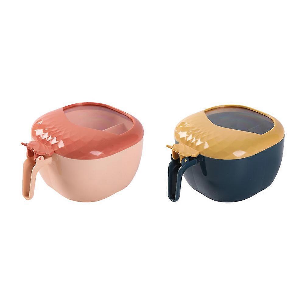 Spice Jars With Lids Seasoning Boxes Storage Spice Box For Restaurant Blue 2Pcs