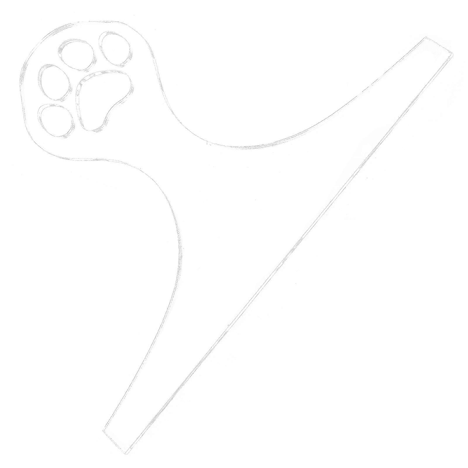 Cutting Board Template Clear Acrylic Handle Stencils for Chefs 25x20cm Rectangular Design 1Pcs