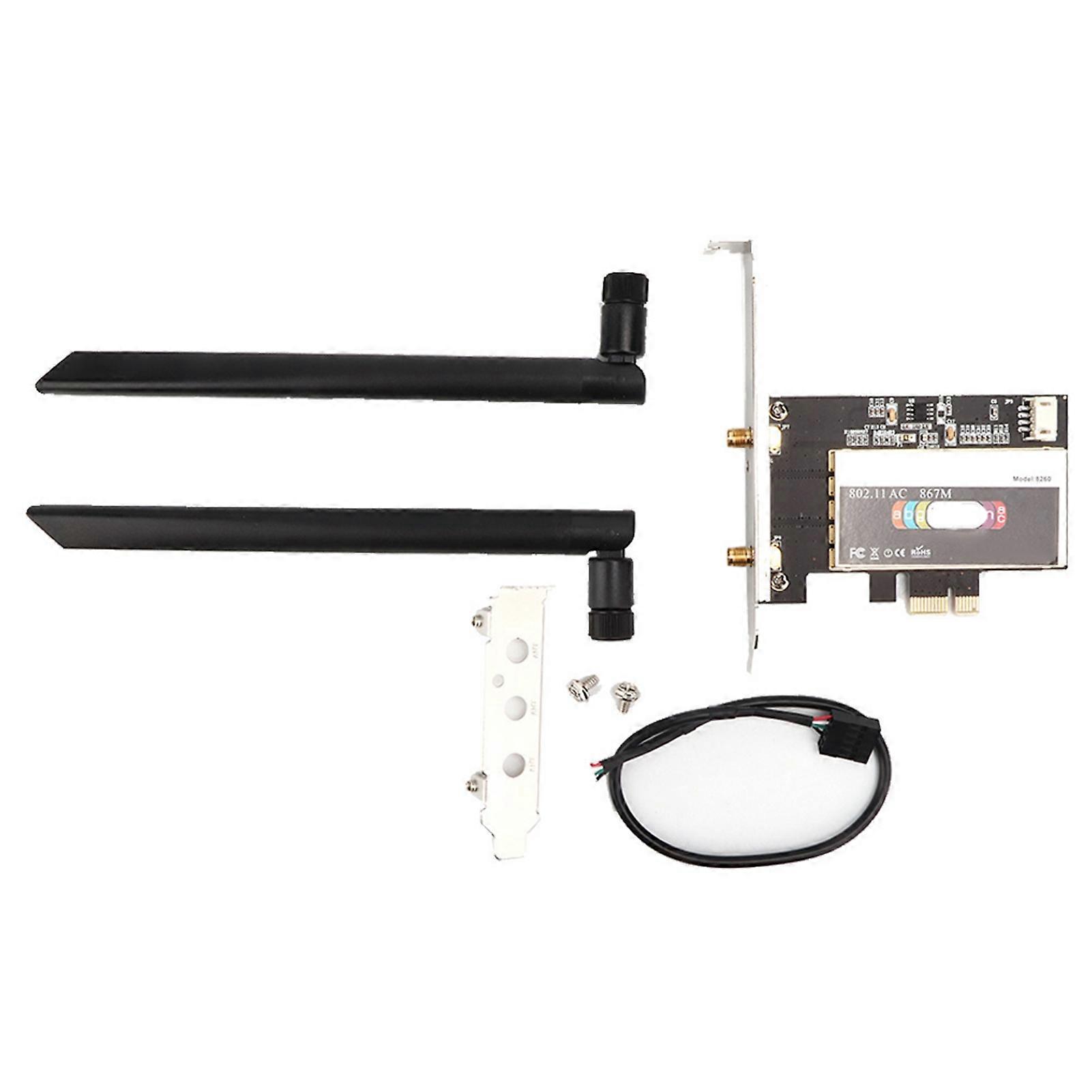 Desktop PC PCI-E Wireless Network Card Dual 867Mbps+ Bluetooth 4.2 For Intel 8260AC