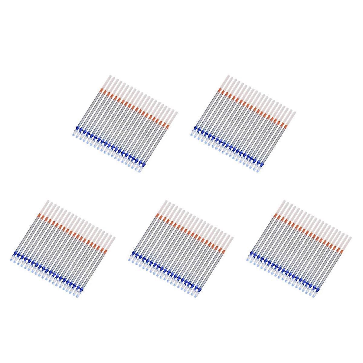 100 Pcs 0.7mm Tip Gel Silver Tone Ink Pen Refill Replacement