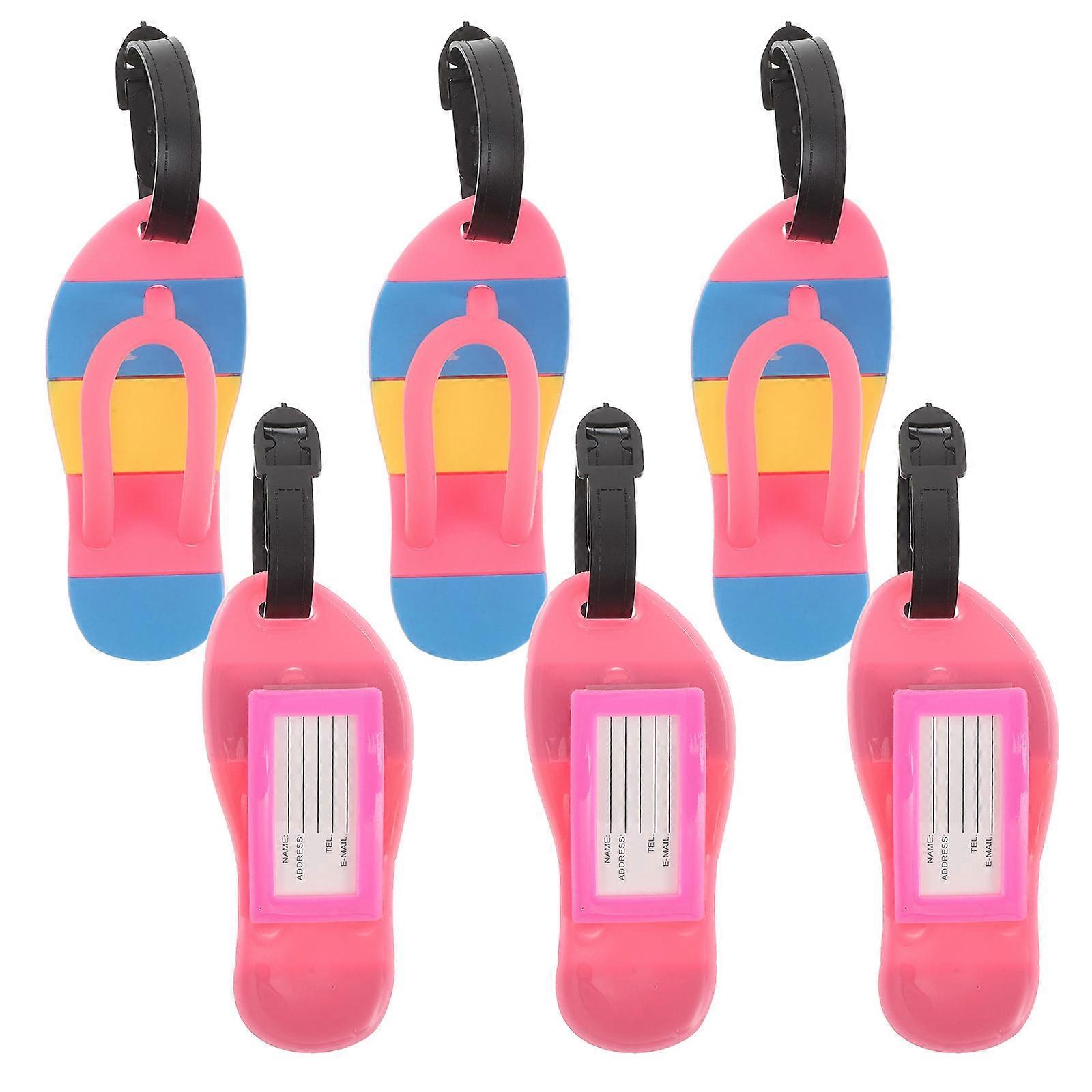 6pcs Durable PVC Luggage Tags with Sturdy Strap for Travel Suitcases – Easy Baggage Identification for Airplane, Cruise, and Lost Luggage Protection