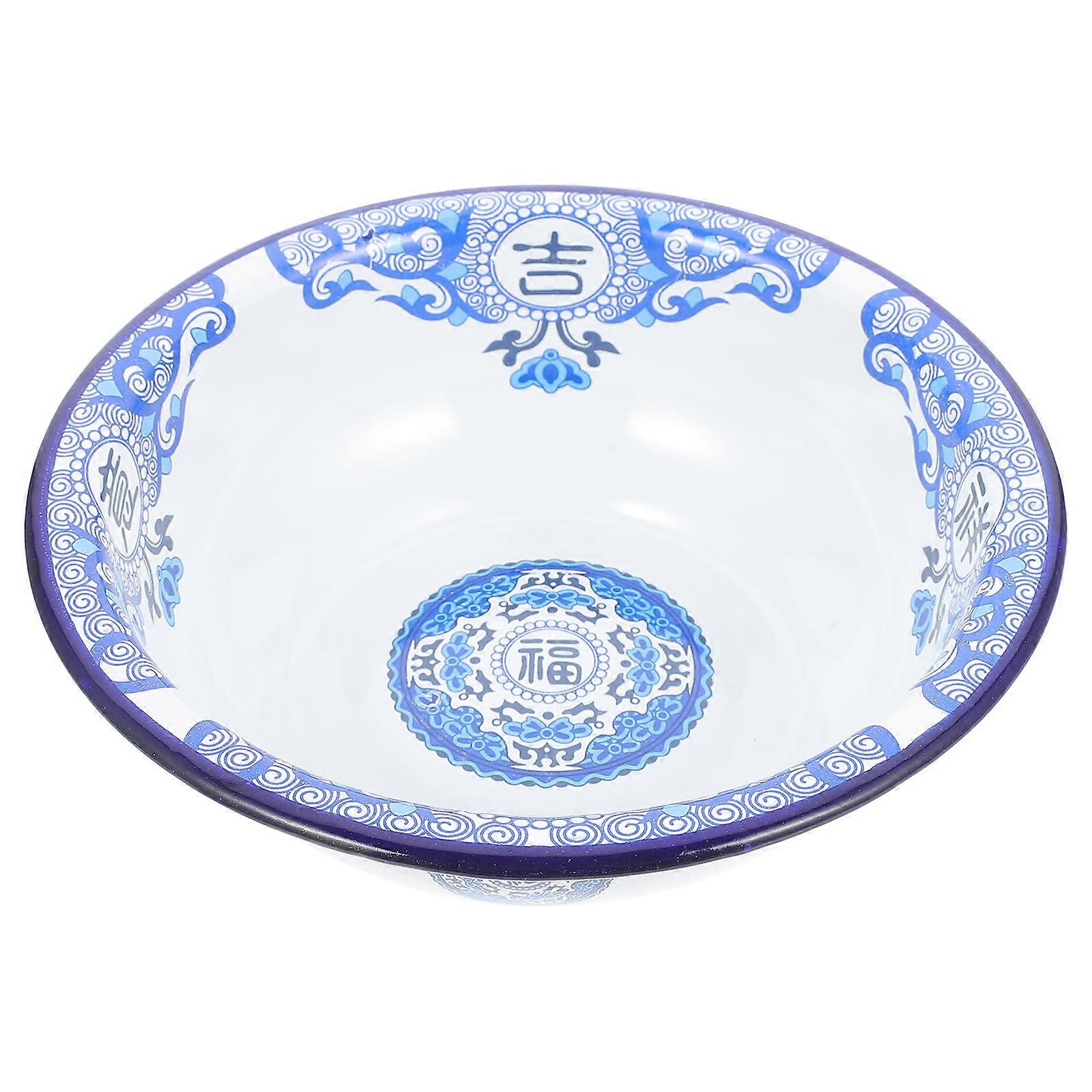 Retro Enamel Storage Basin Thick Soup Bowl for Kitchen, Home, Weddings & Cooking Easy to Clean Design