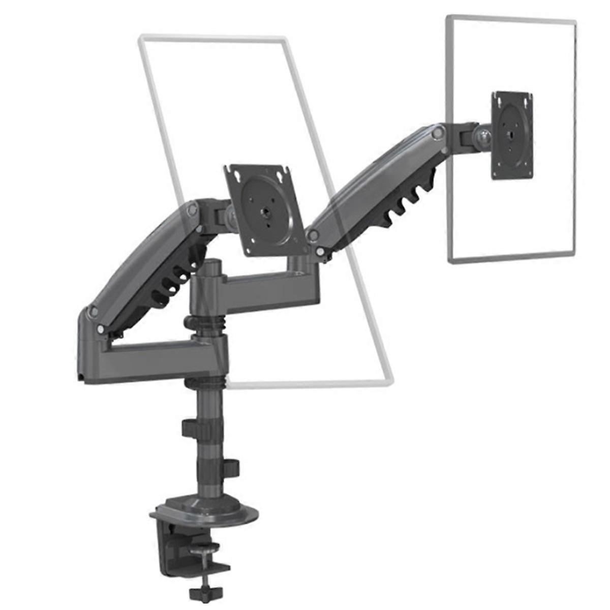 H180 Desktop Spring Monitor Arm 17-30inch Dual Monitor Holder Mount Arm Full Motion Display Stand L