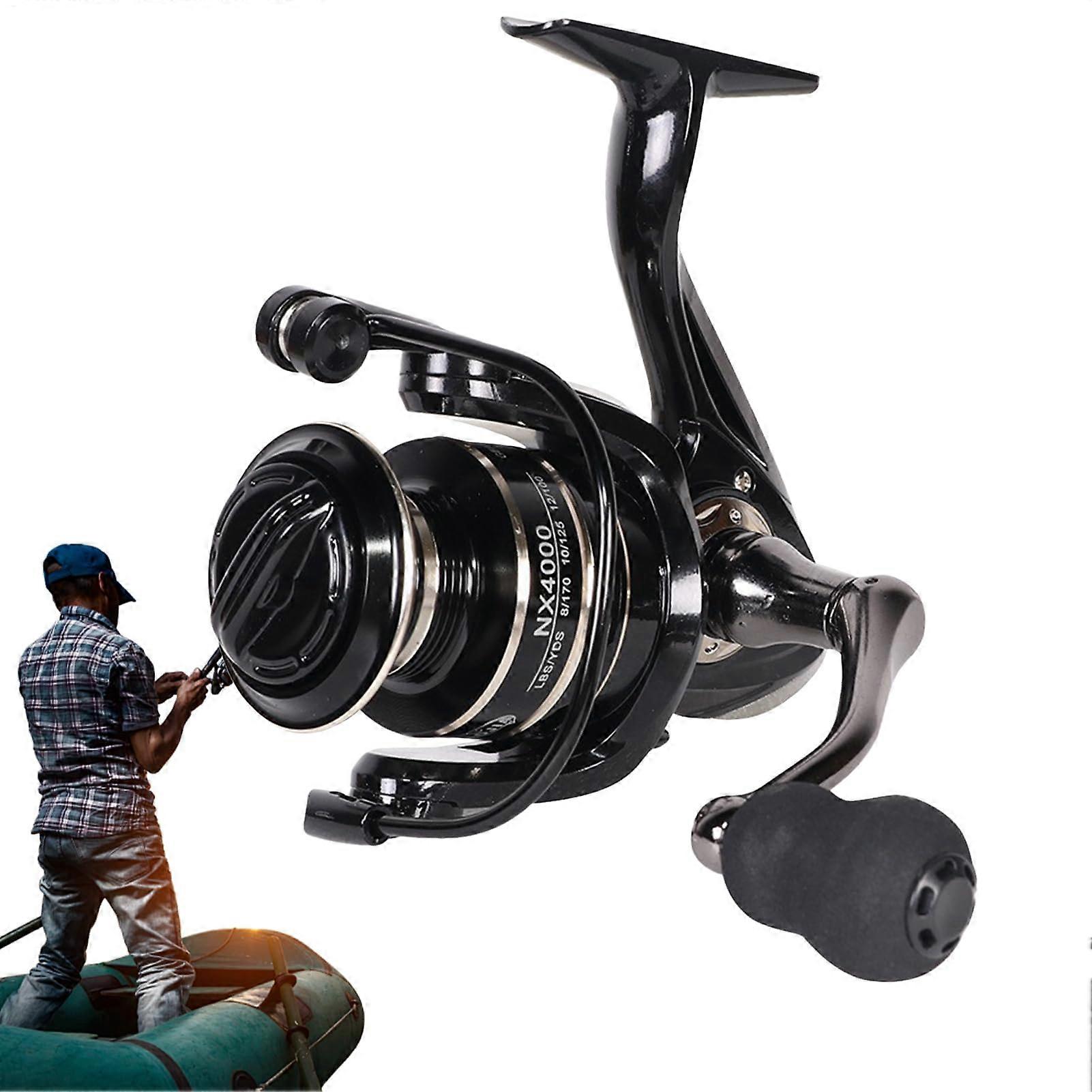 Rollenfischerei Die-Cast Reel For Saltwater And Freshwater, Baitcasting Gear 5.2:1 NX-6000 Portable