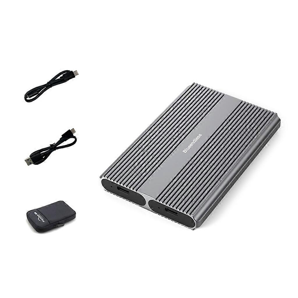 USB 3.1 Typ-C 10 Gbit/s Dual-Dock Dual-Protokoll M.2 NVMe/SATA SSD-Gehäuse mit 2 Einschüben.