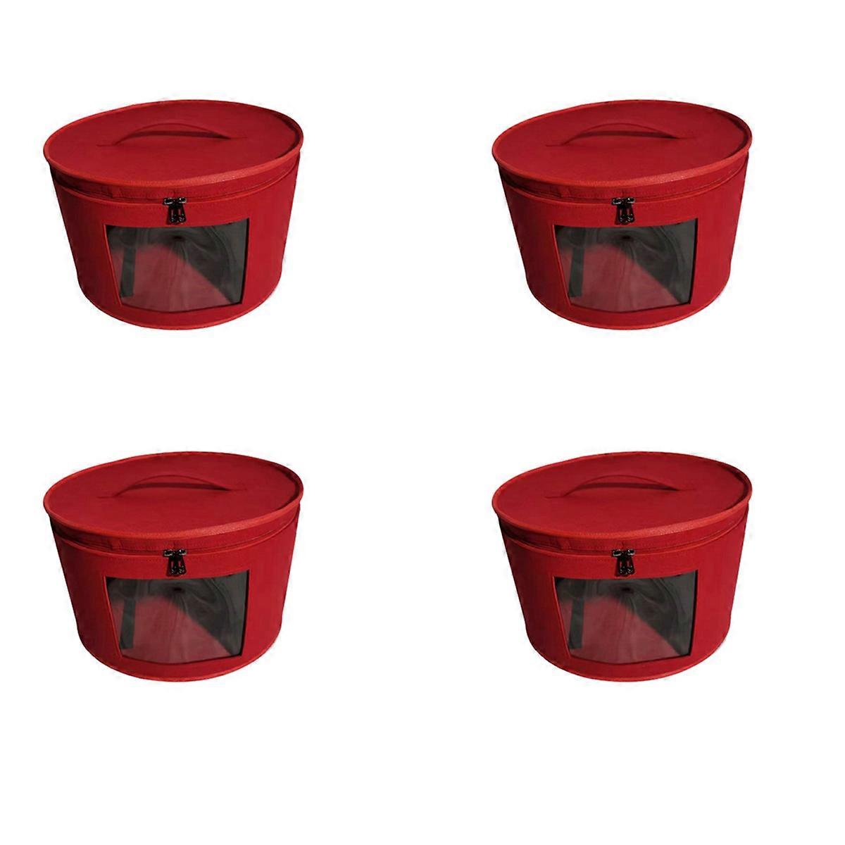 Hat Box Organizer Round Travel Hat Boxes Foldable Hat Storage Bag with Dustproof Lid Large Hat Stora