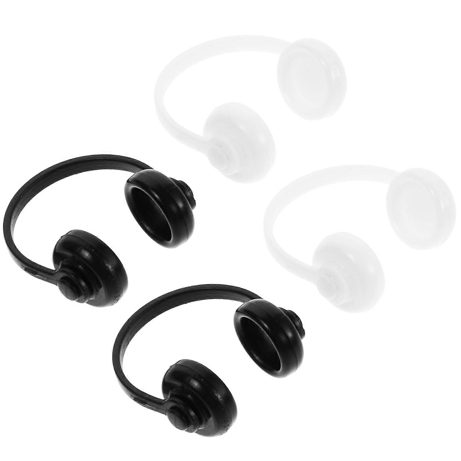 Dollhouse Miniature Headphones Model Small Size Black Enhance Realism 4Pcs