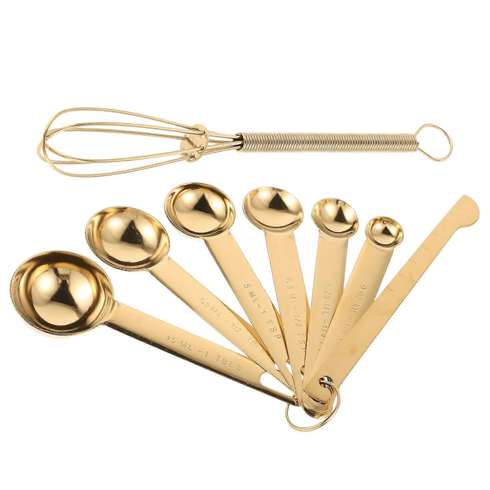 Here's a refined and professional product description based on your input:
 
**8PCS Stainless Steel Measuring Spoons Set – Precise Baking & Cooking
