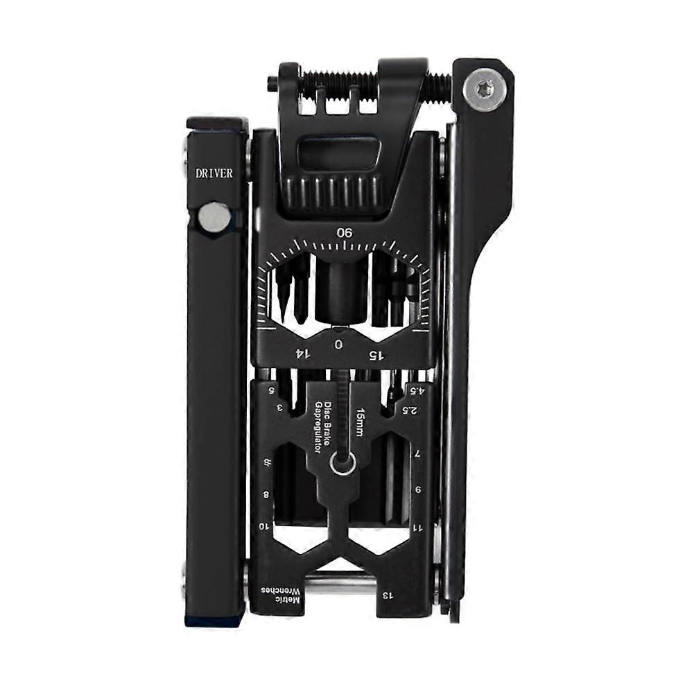 38in1 Bicycle Tire Tool Kit, Removable Bike Tool, Bicycle Maintenance Tools, Screwdriver Bits, Wrench, Bottle Opener, Black